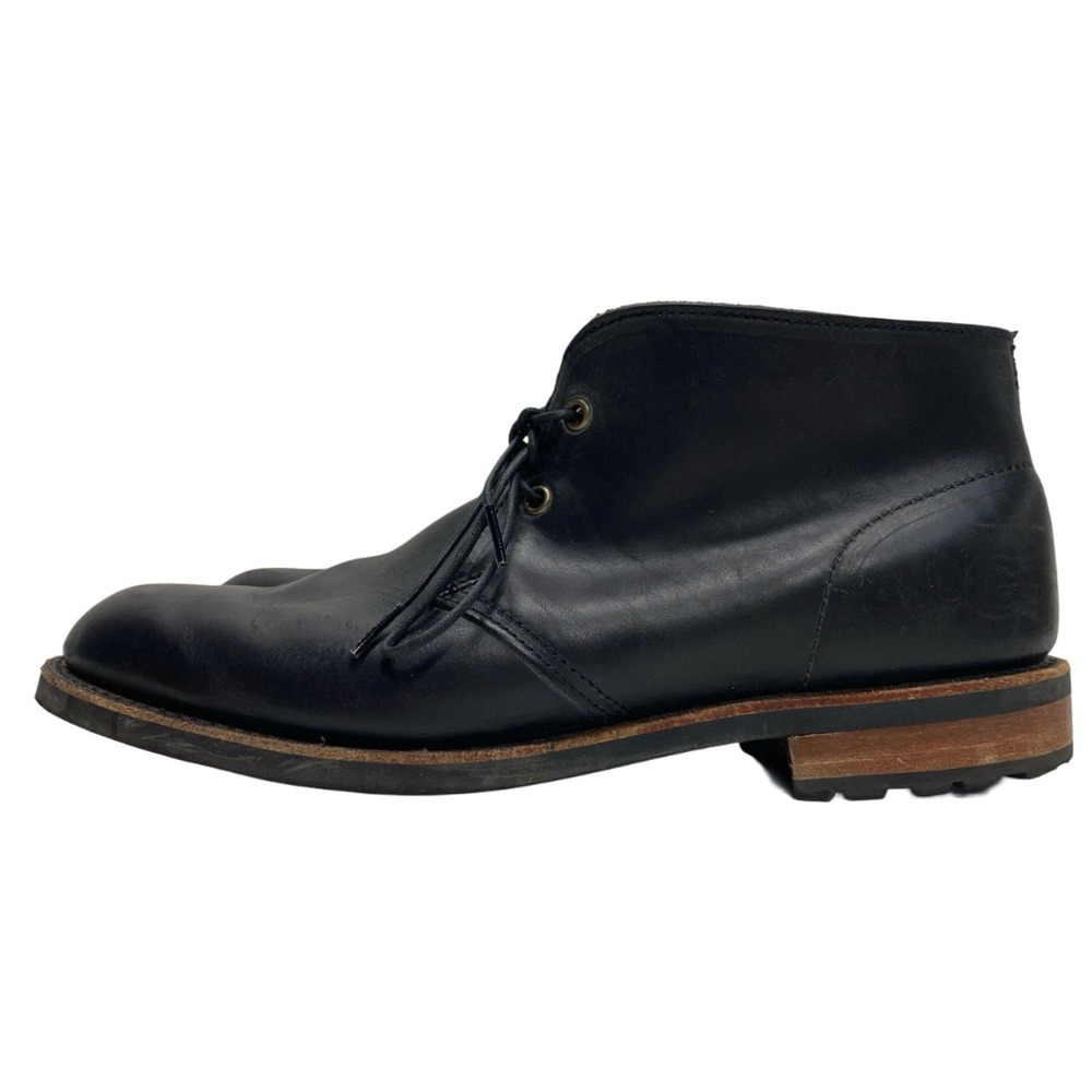 UGG Australia Leighton Black Leather Chukka Boots 1011857B 11 M Workwear Clean
